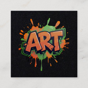Carte De Visite Carré Urban Splash Art Graffiti Pulse Bold Street Expres