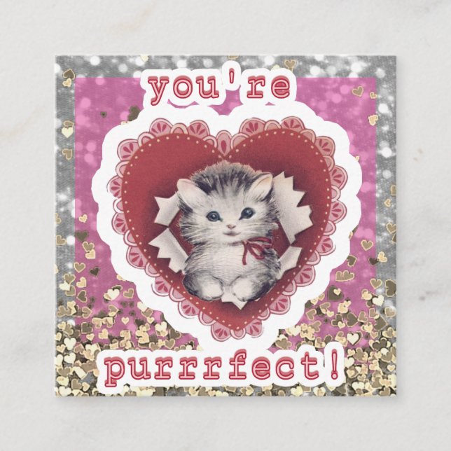 Carte De Visite Carré Valentine's Day Card for Classmates (Devant)