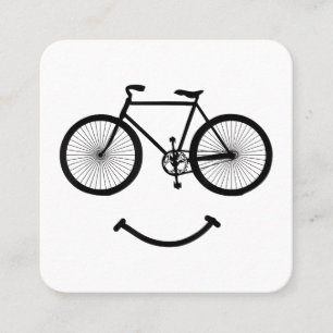Carte De Visite Carré Vélo et sourire T-shirt Tee - shirt de vélo Blac