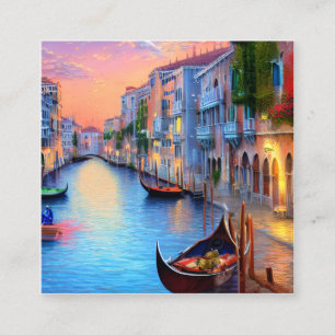 Carte De Visite Carré Venise est une ville célèbre pour ses canaux compl