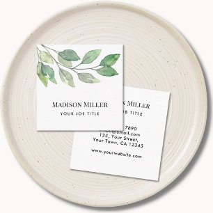 Carte De Visite Carré Verdure moderne