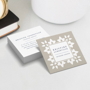 Carte De Visite Carré Vert   Carré géométrique marocain