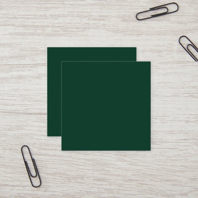 Carte de visite Carré vert foncé (Devant/Arrière en situation)