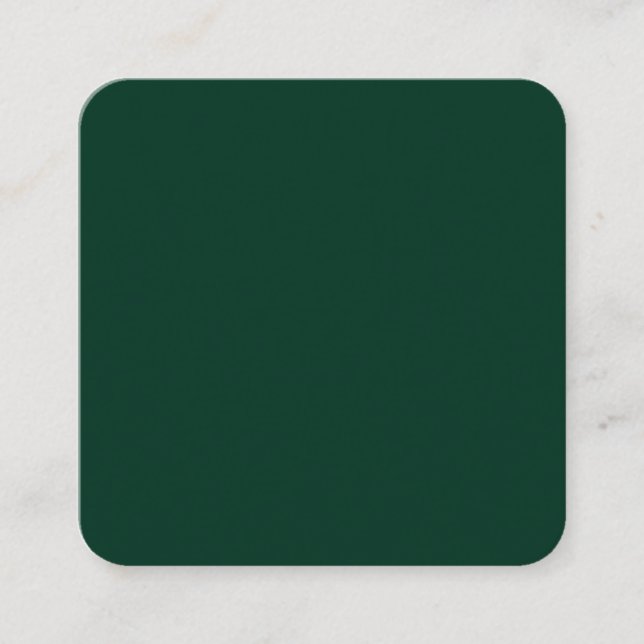 Carte de visite carré vert-foncé (Devant)