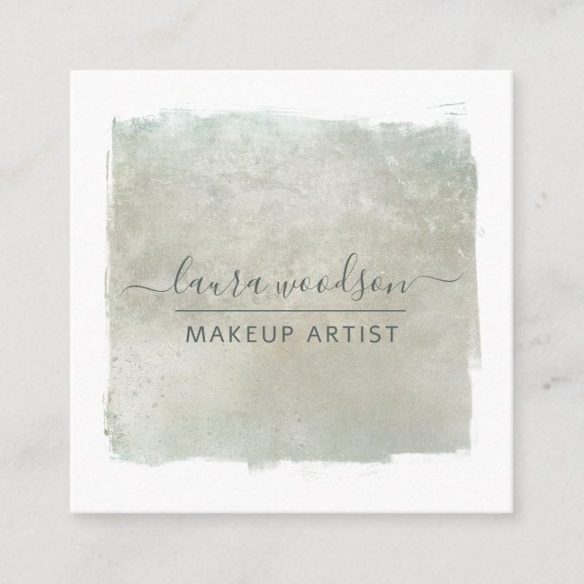 Carte De Visite Carré Vert moderne (Devant)