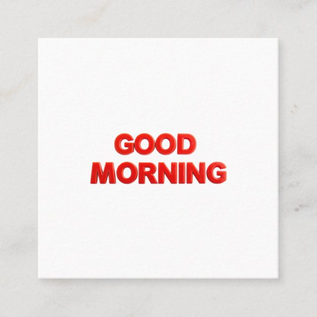 Carte De Visite Carré Vibes de bon matin (Devant)