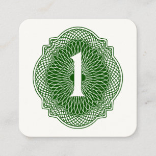 Carte De Visite Carré Vieux argent