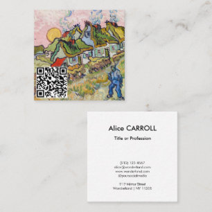 Carte De Visite Carré Vincent van Gogh - Maisons et figure - Code QR