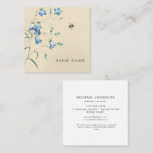 Vintage moderne Simple Bee Honey Bell Flower Carto