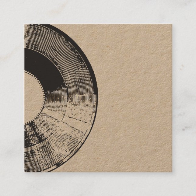 Carte De Visite Carré Vinyle dénaturé (Devant)