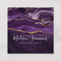 Violet violet or Agate Géode Monogramme Script