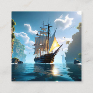 Carte De Visite Carré Voguer sur des promesses est comme planer sur ce q