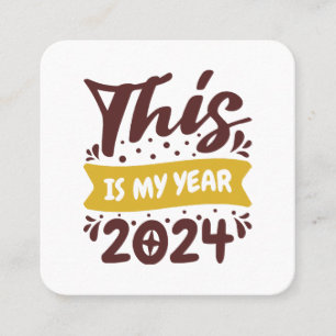 Carte De Visite Carré Voici mon année 2024