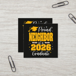 Carte De Visite Carré Voisin fier d'un diplômé de la promotion 2026