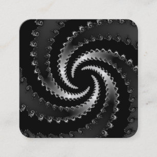 Carte De Visite Carré Vortex foncé fractal