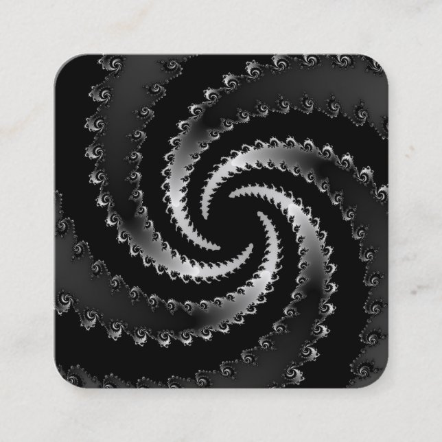Carte De Visite Carré Vortex foncé fractal (Devant)