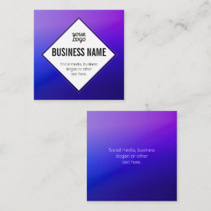 Carte De Visite Carré Votre logo et texte personnalisable   Ombre violet