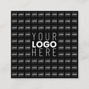 Carte De Visite Carré Votre logo ou image en mosaïque avec un grand logo