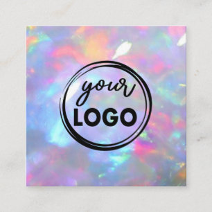 Carte De Visite Carré votre logo sur la photo opale gemstone