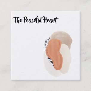 Carte De Visite Carré *~* Wabi Sabi Abstrait Encre minimale simple AR27