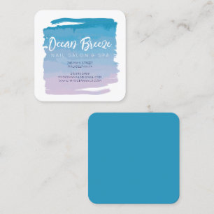 Carte De Visite Carré WATERCOLOR OMBRE Spa Business Company Card