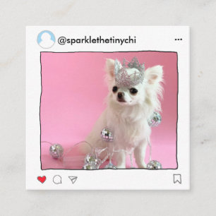 Carte De Visite Carré Whimsical Trendy Instagram Influencer QR Code