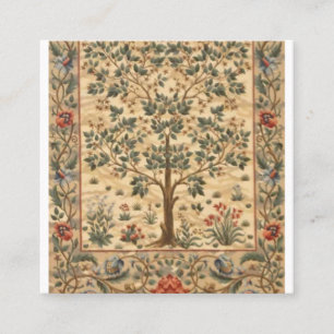 Carte De Visite Carré William Morris Arbre De La Vie