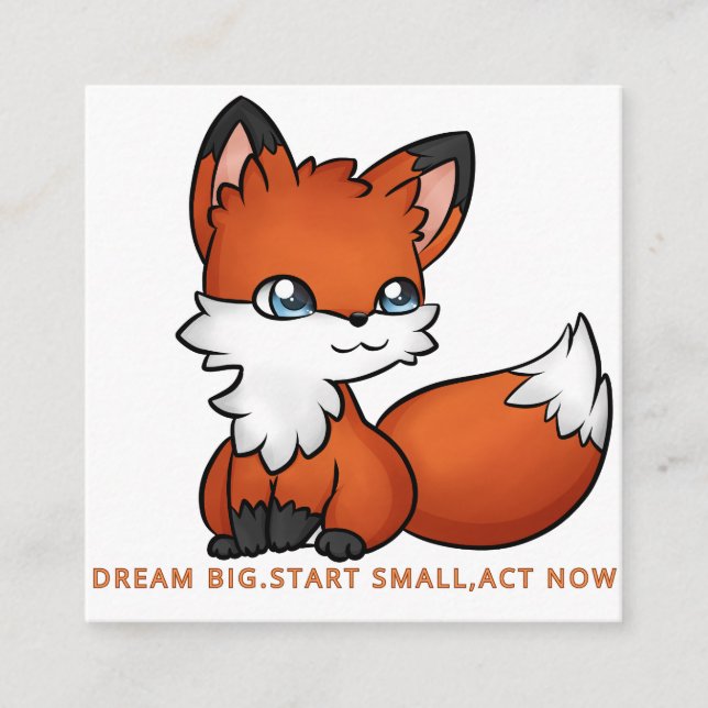 Carte De Visite Carré Wonderful fox (Devant)