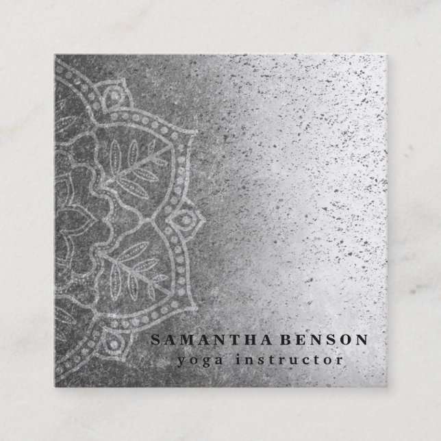 Carte De Visite Carré Yoga élégant (Devant)