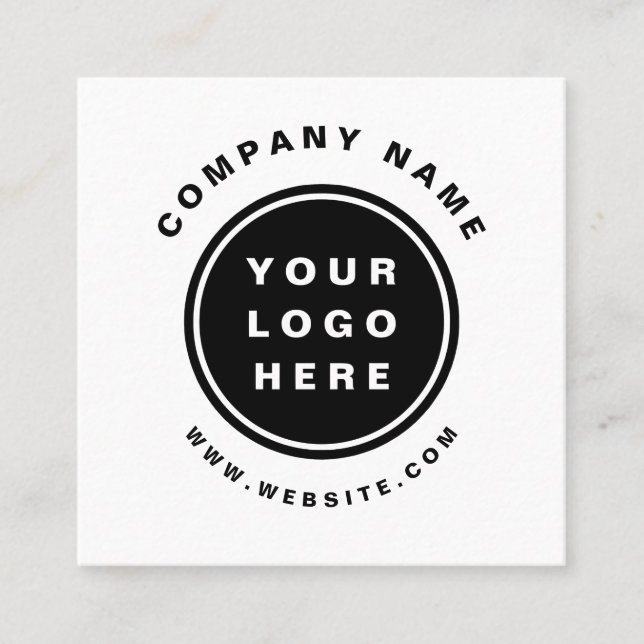Carte De Visite Carré Your Business Logo Promoteur Business Company (Devant)