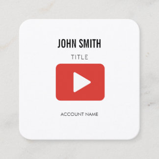 Carte De Visite Carré Youtube Logo Video Editor PROFIL Promotionnel