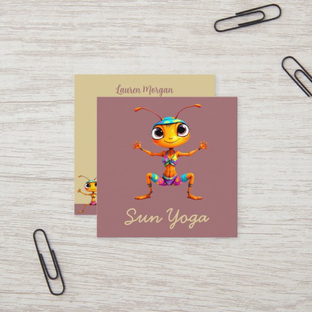 Carte De Visite Carré Zen Ants 2 (Devant/Arrière en situation)