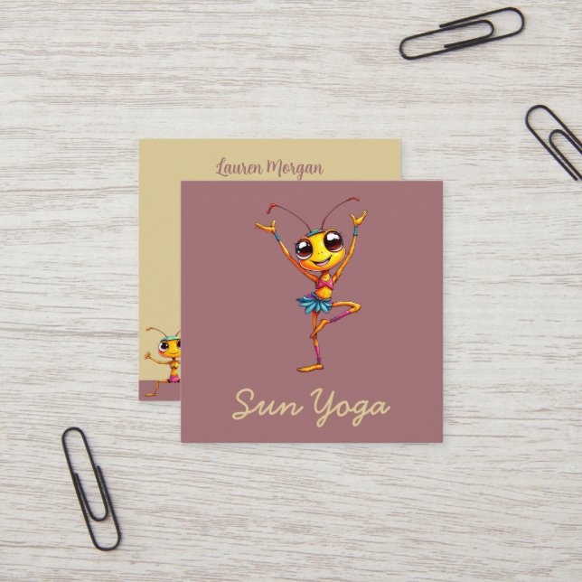 Carte De Visite Carré Zen Ants 4 (Devant/Arrière en situation)