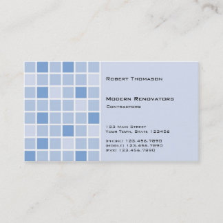 Carte de visite Carreaux bleus