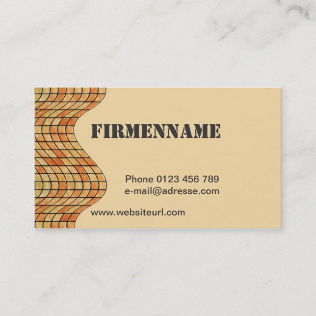 Carte De Visite Carrelage de Naturstein (Devant)