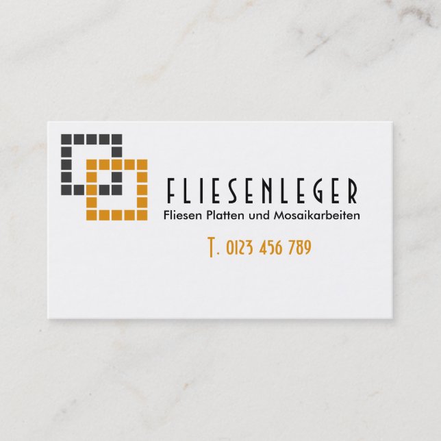 Carte De Visite Carreleur (Devant)