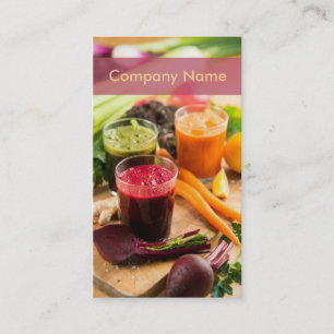 Carte De Visite Carrot Beet Jus frais Raw Cocktail Bar Alimentatio