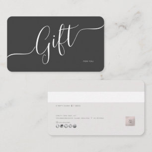 Carte De Visite Carte-cadeau électronique minimale PixDezines