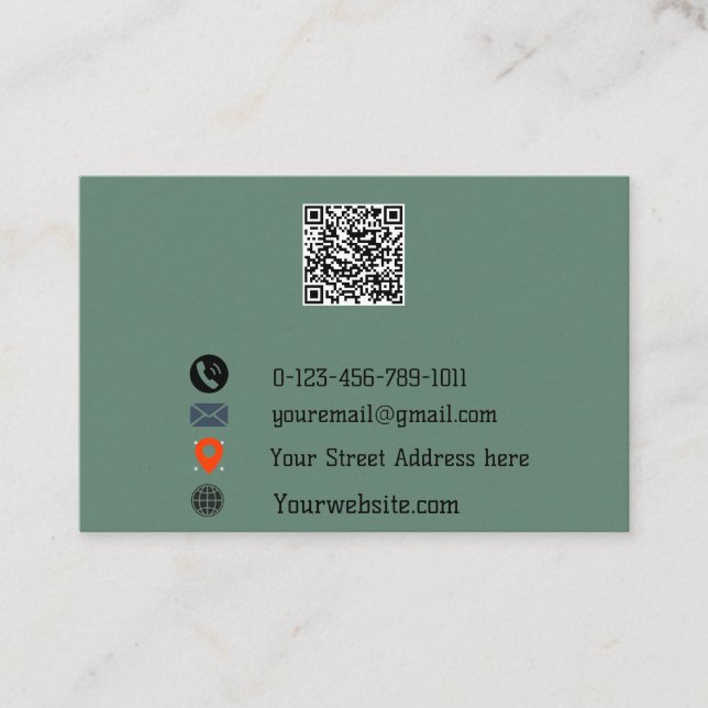 Carte De Visite “Carte de visite QR Code Moderne”  (Devant)