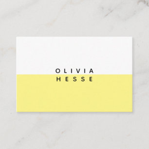 Carte De Visite Carte visite Minimal Yellow White Business Card