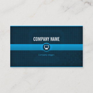 Carte De Visite Carte visite - Professionnel informatique bleue v1
