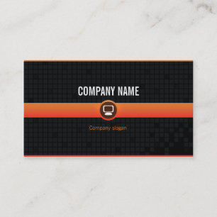 Carte De Visite Carte visite - Professionnel informatique orange 2