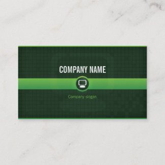 Carte De Visite Carte visite - Professionnel informatique verte v1