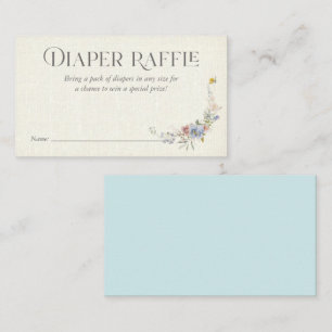 Carte De Visite Carton d'invitation Fleurs bleues à l'aquarelle po