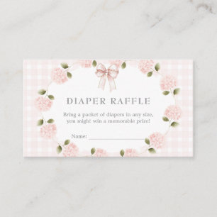 Carte De Visite Carton d'invitation pour baby shower à fleurs rose