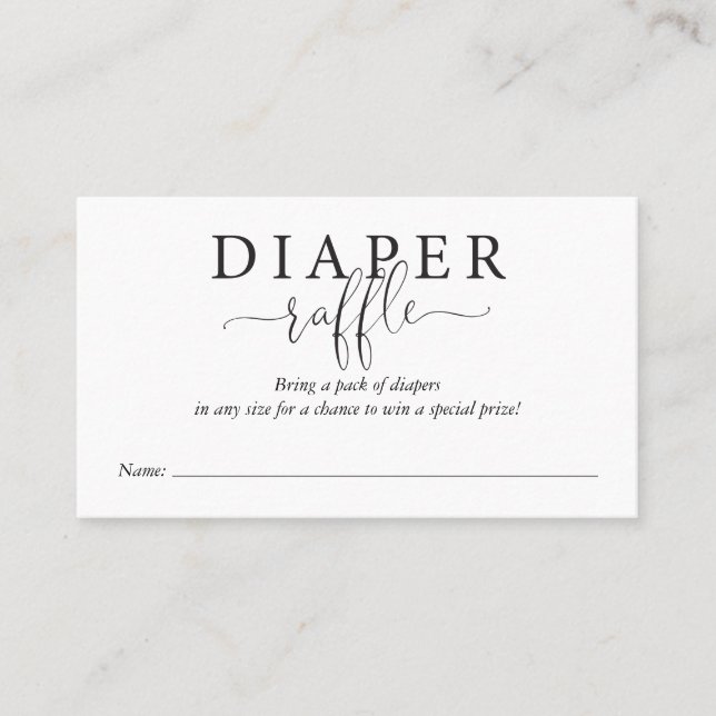 Carte De Visite Carton d'invitation Tirage au sort de Couches Mode (Devant)