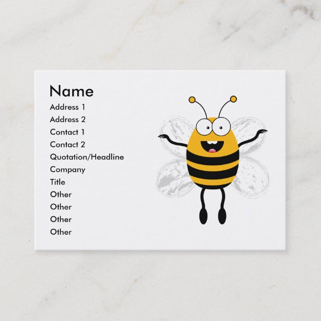 Carte De Visite Cartoon Bee (Devant)