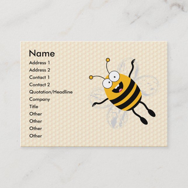 Carte De Visite Cartoon Bee (Devant)