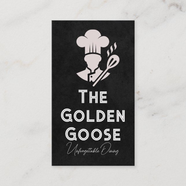 Carte De Visite Cartoon Chef Logo | Restaurant (Devant)