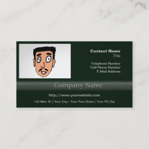 Carte De Visite Cartoon Mauvais ramassage ligne Slimy Mustache Guy